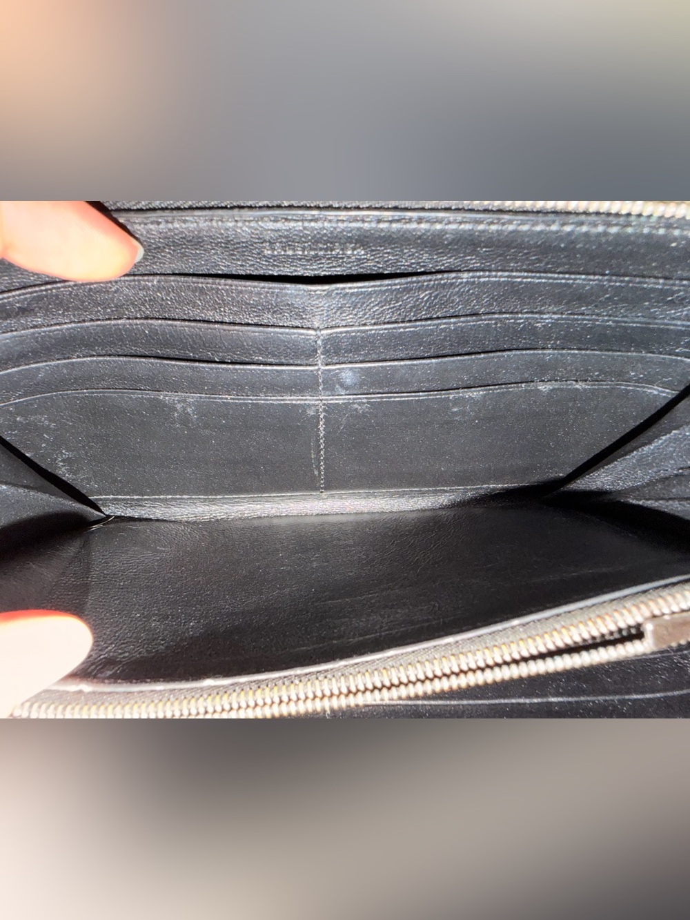 Authentic Balenciaga Black Leather Zip Wallet - Picture 5 of 7